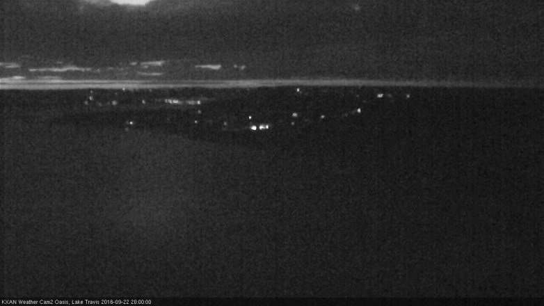 Lake Travis webcam, September 22, 2016 7:05 PM CT