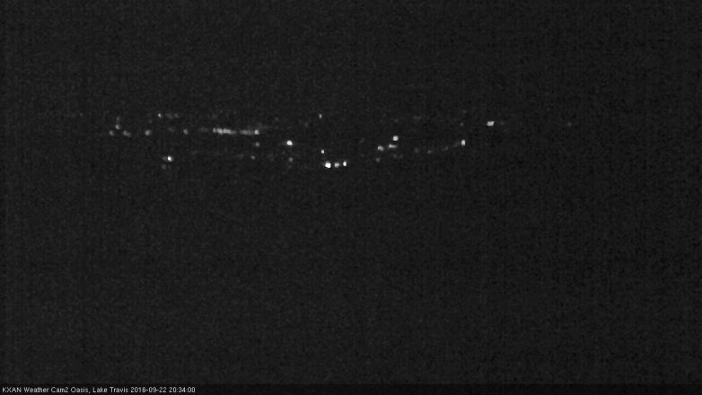 Lake Travis webcam, September 22, 2016 8:00 PM CT