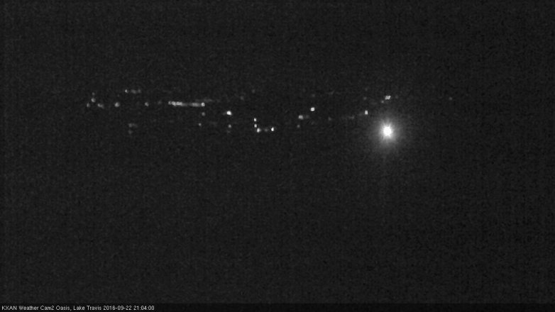Lake Travis webcam, September 22, 2016 8:20 PM CT