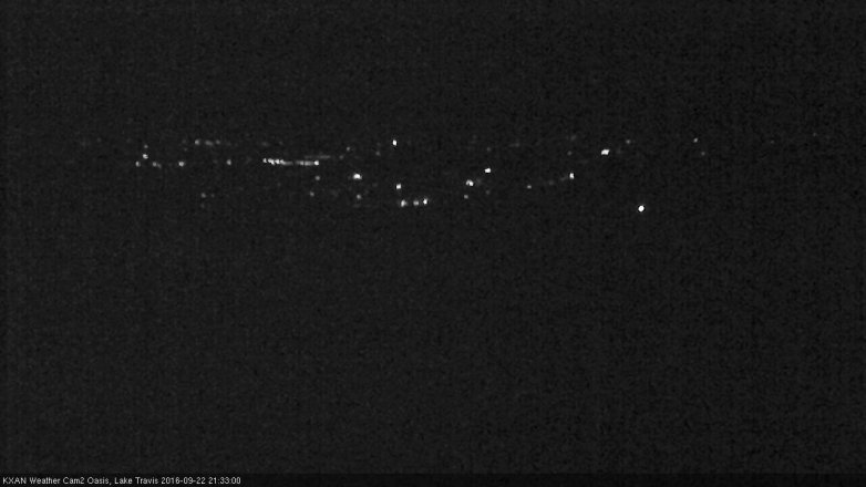 Lake Travis webcam, September 22, 2016 8:50 PM CT