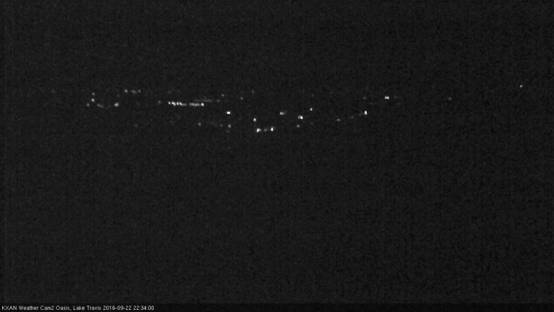 Lake Travis webcam, September 22, 2016 9:55 PM CT