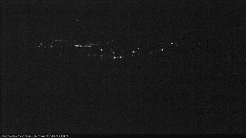 Lake Travis webcam, September 22, 2016 10:15 PM CT