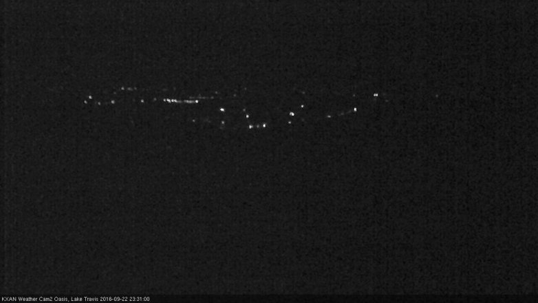 Lake Travis webcam, September 22, 2016 10:35 PM CT