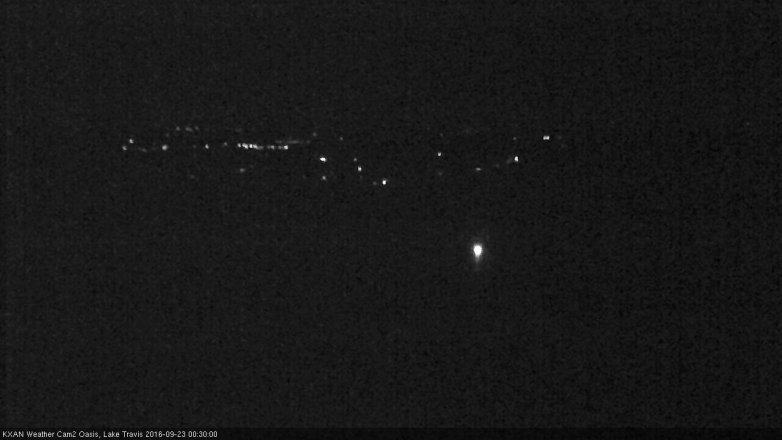 Lake Travis webcam, September 22, 2016 11:35 PM CT