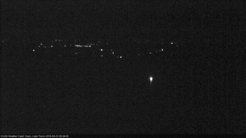 Lake Travis webcam, September 22, 2016 11:45 PM CT