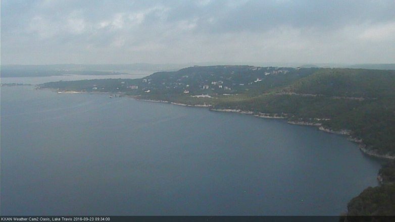 Lake Travis webcam, September 23, 2016 9:00 AM CT
