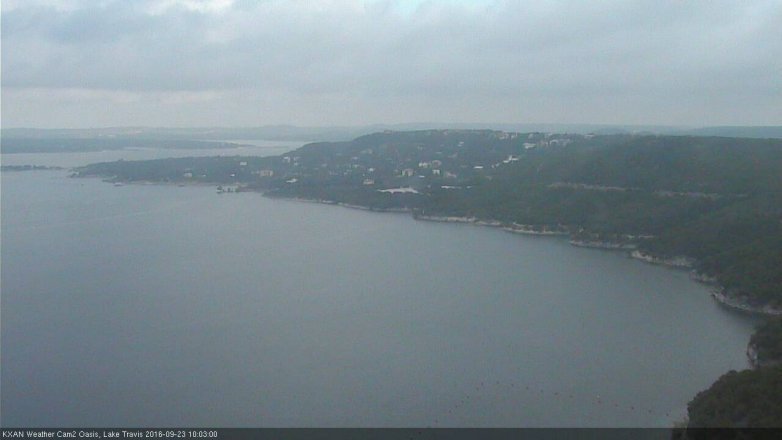 Lake Travis webcam, September 23, 2016 9:25 AM CT