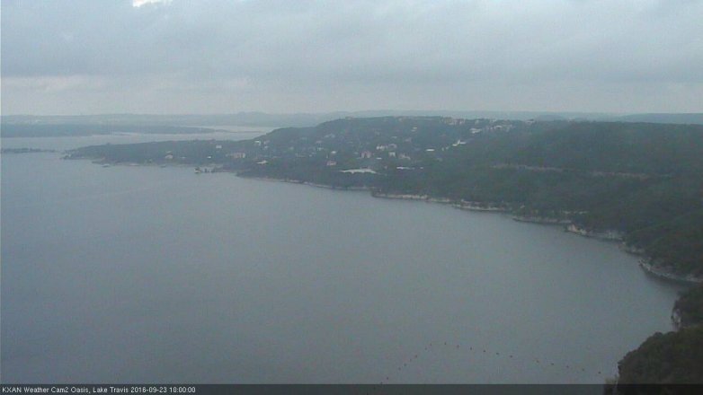Lake Travis webcam, September 23, 2016 9:30 AM CT