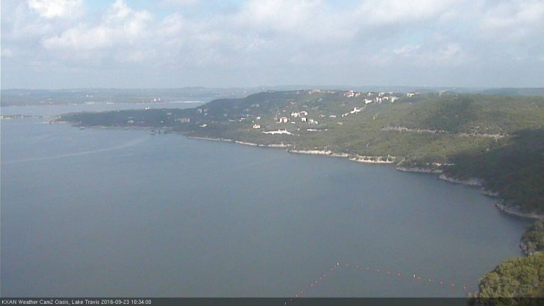 Lake Travis webcam, September 23, 2016 9:40 AM CT