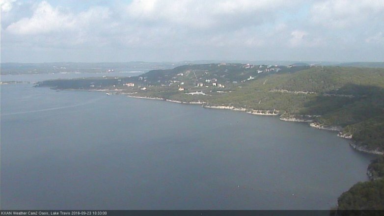 Lake Travis webcam, September 23, 2016 9:45 AM CT