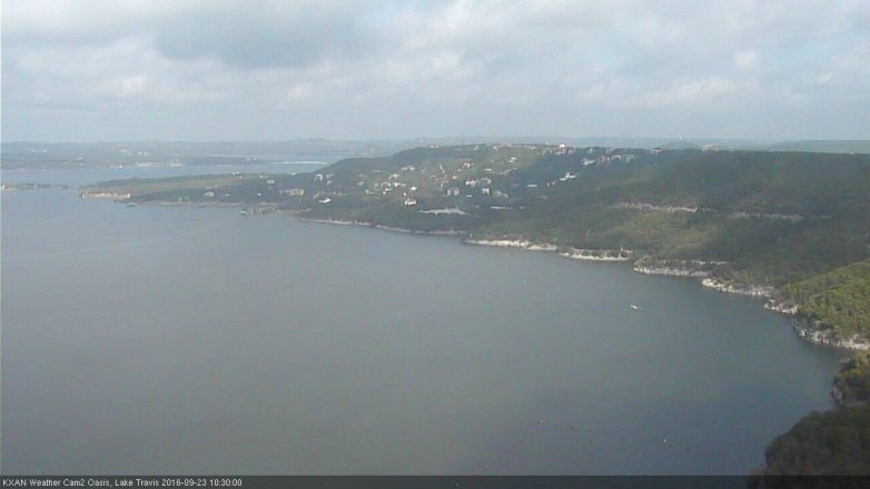Lake Travis webcam, September 23, 2016 9:50 AM CT