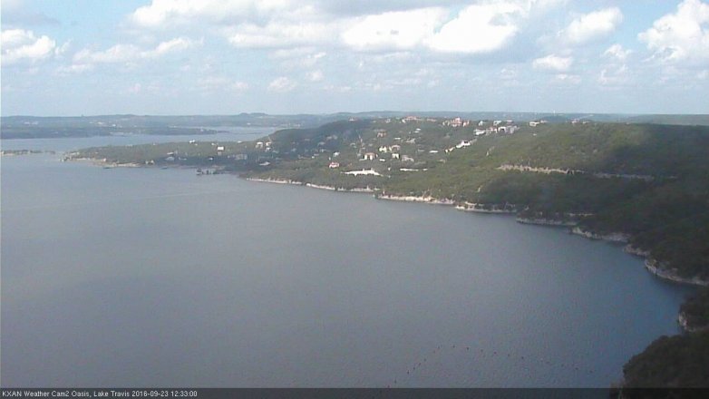 Lake Travis webcam, September 23, 2016 11:45 AM CT