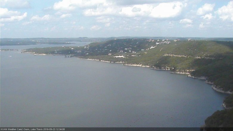 Lake Travis webcam, September 23, 2016 11:55 AM CT