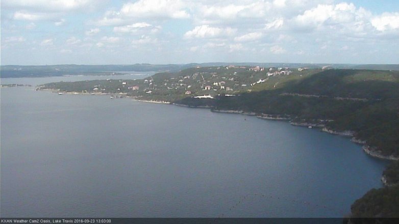Lake Travis webcam, September 23, 2016 12:15 PM CT