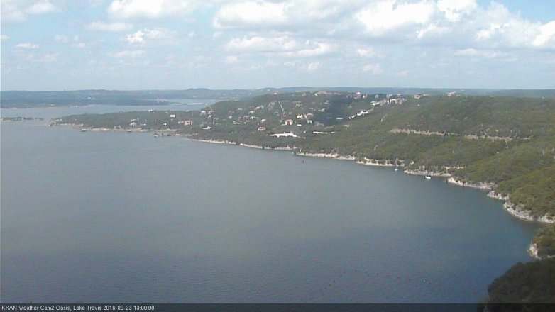 Lake Travis webcam, September 23, 2016 12:25 PM CT