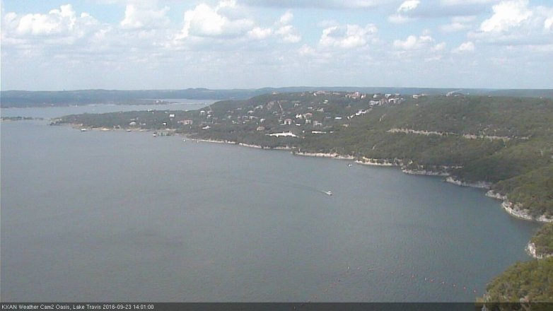 Lake Travis webcam, September 23, 2016 1:05 PM CT