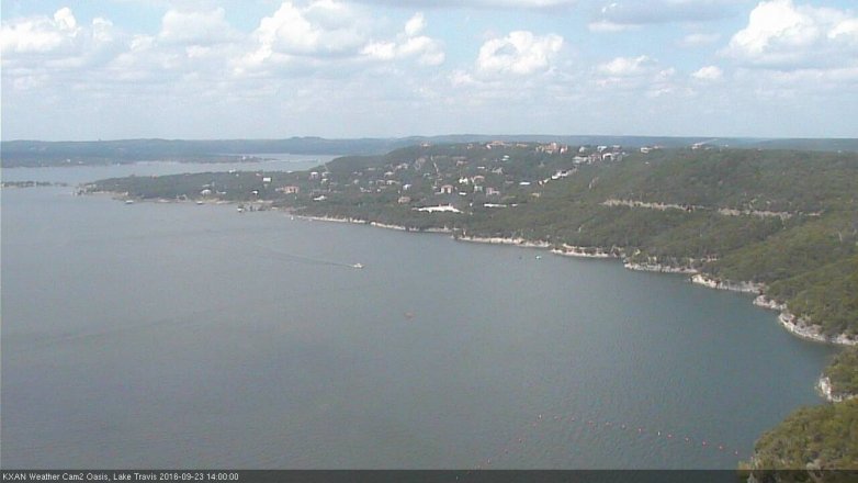 Lake Travis webcam, September 23, 2016 1:10 PM CT