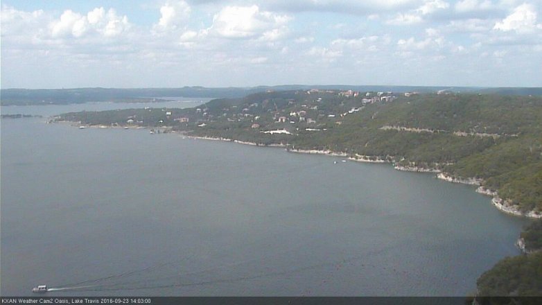 Lake Travis webcam, September 23, 2016 1:25 PM CT