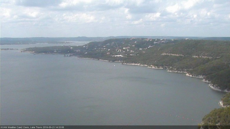 Lake Travis webcam, September 23, 2016 1:40 PM CT