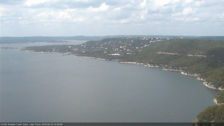 Lake Travis webcam, September 23, 2016 1:45 PM CT