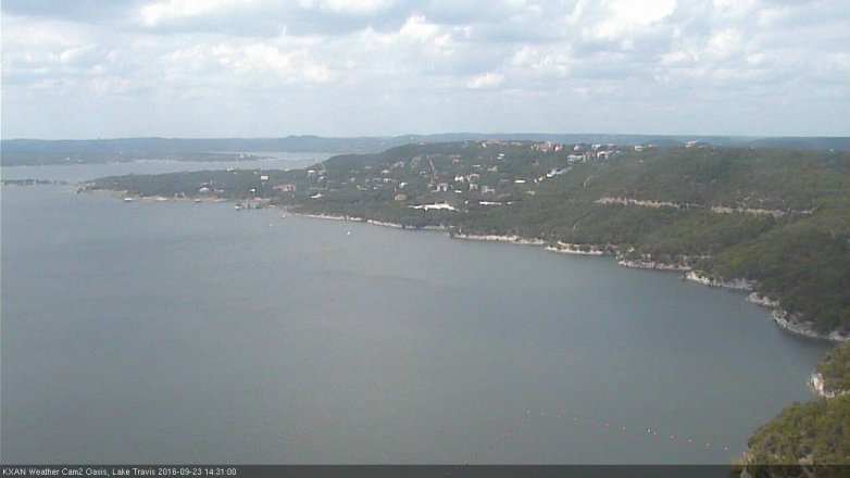 Lake Travis webcam, September 23, 2016 1:50 PM CT
