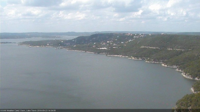 Lake Travis webcam, September 23, 2016 1:55 PM CT