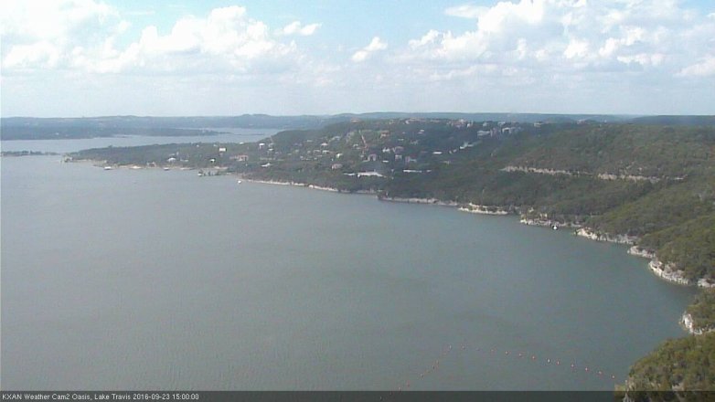 Lake Travis webcam, September 23, 2016 2:10 PM CT