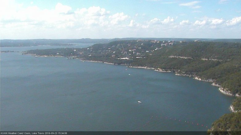 Lake Travis webcam, September 23, 2016 2:45 PM CT