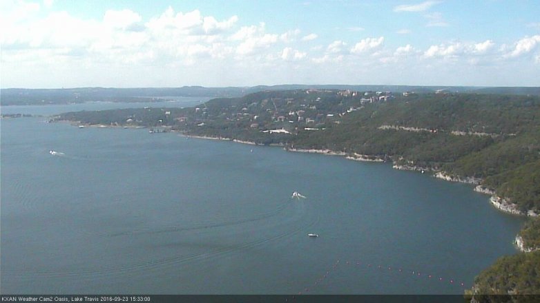 Lake Travis webcam, September 23, 2016 2:55 PM CT