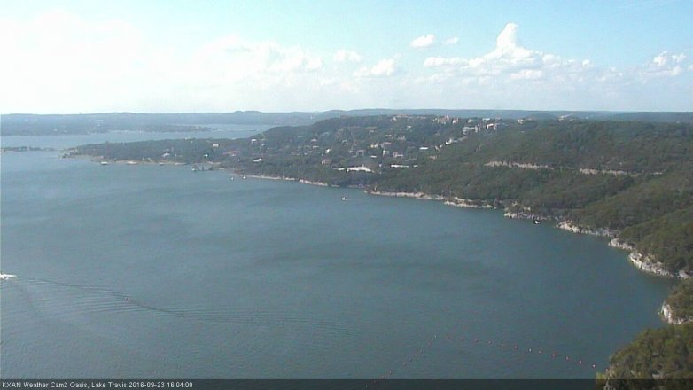 Lake Travis webcam, September 23, 2016 3:25 PM CT