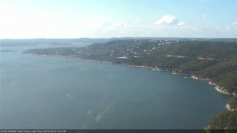 Lake Travis webcam, September 23, 2016 3:50 PM CT