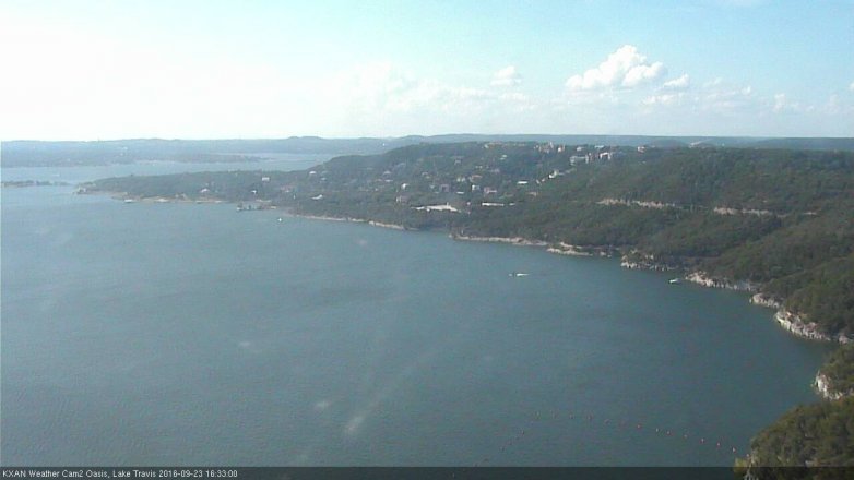 Lake Travis webcam, September 23, 2016 3:55 PM CT