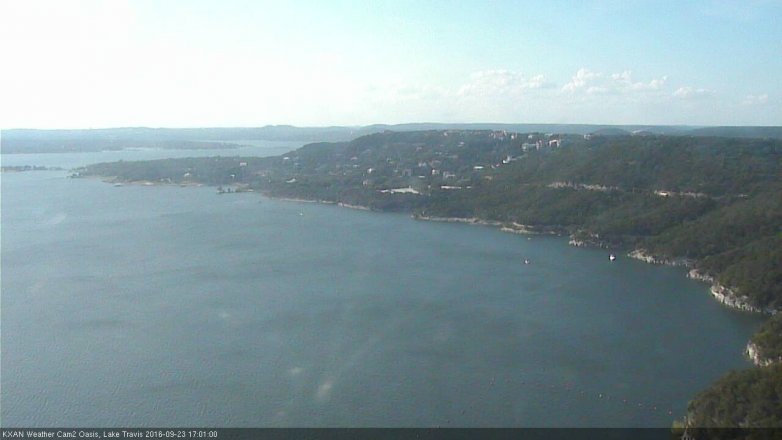 Lake Travis webcam, September 23, 2016 4:10 PM CT