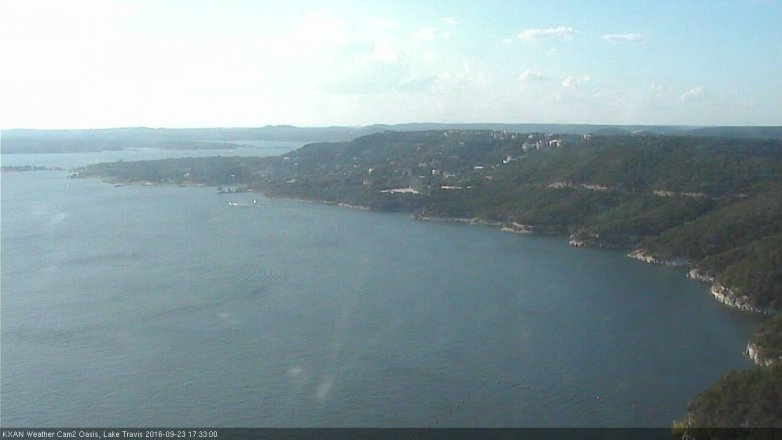Lake Travis webcam, September 23, 2016 4:50 PM CT