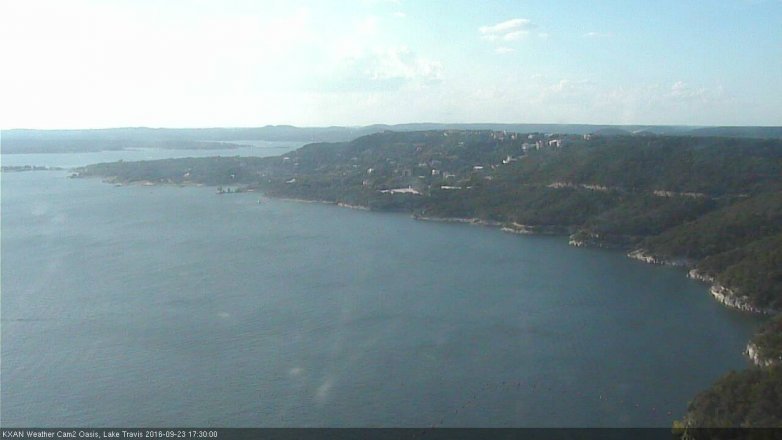 Lake Travis webcam, September 23, 2016 5:00 PM CT