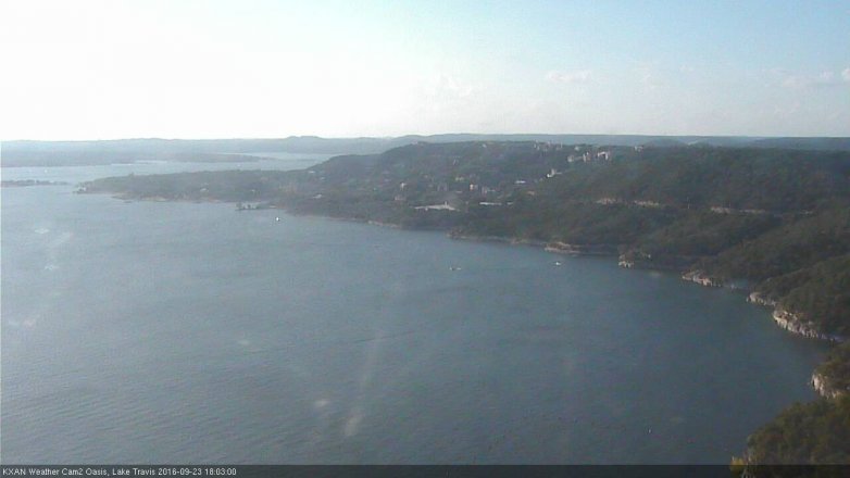 Lake Travis webcam, September 23, 2016 5:15 PM CT