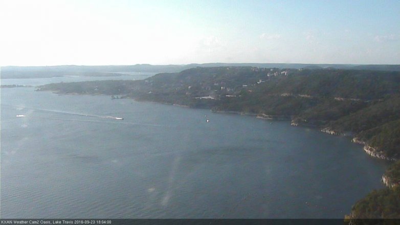 Lake Travis webcam, September 23, 2016 5:25 PM CT