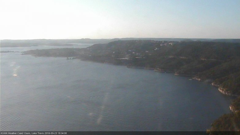 Lake Travis webcam, September 23, 2016 5:45 PM CT