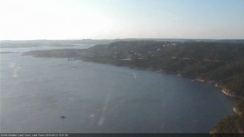 Lake Travis webcam, September 23, 2016 5:50 PM CT