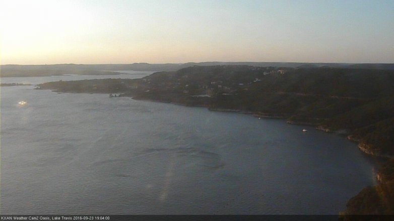 Lake Travis webcam, September 23, 2016 6:20 PM CT