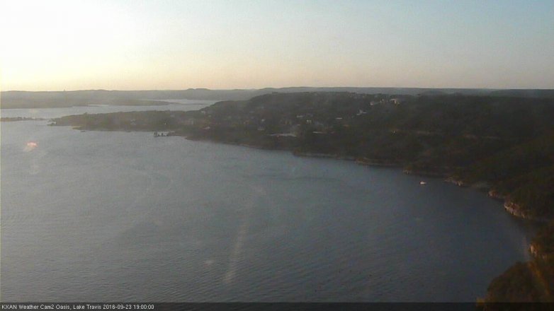Lake Travis webcam, September 23, 2016 6:30 PM CT