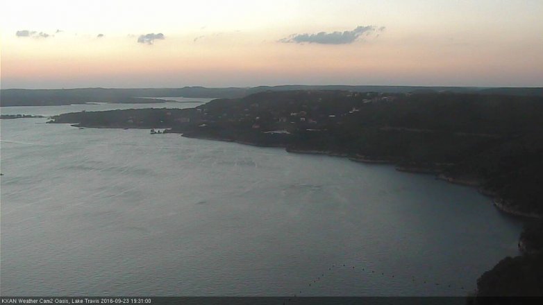 Lake Travis webcam, September 23, 2016 6:35 PM CT