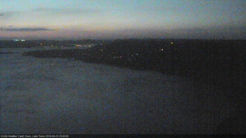 Lake Travis webcam, September 23, 2016 7:10 PM CT