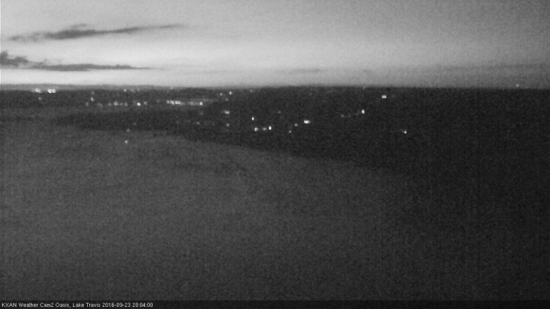 Lake Travis webcam, September 23, 2016 7:15 PM CT