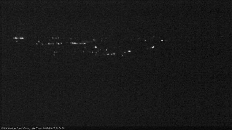 Lake Travis webcam, September 23, 2016 9:00 PM CT