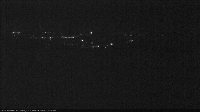 Lake Travis webcam, September 23, 2016 9:15 PM CT