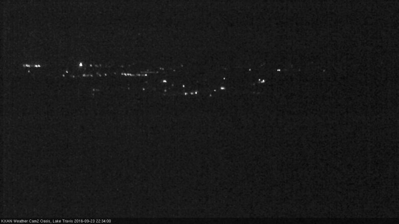 Lake Travis webcam, September 23, 2016 9:40 PM CT