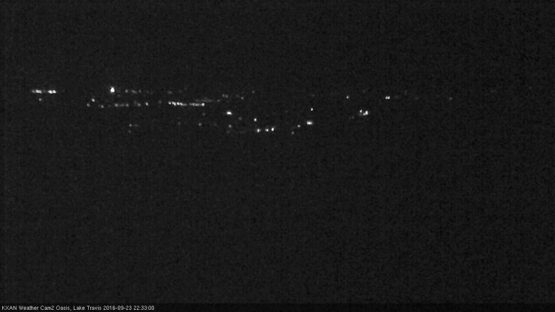 Lake Travis webcam, September 23, 2016 9:45 PM CT