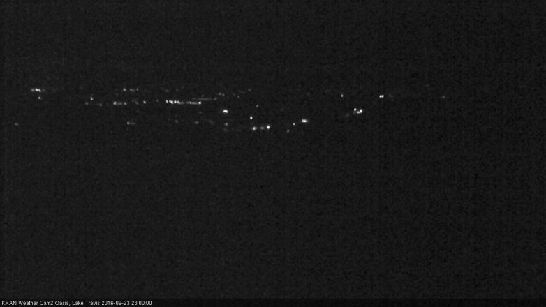 Lake Travis webcam, September 23, 2016 10:10 PM CT