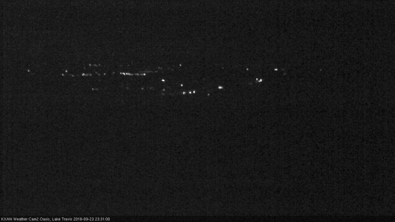 Lake Travis webcam, September 23, 2016 10:45 PM CT